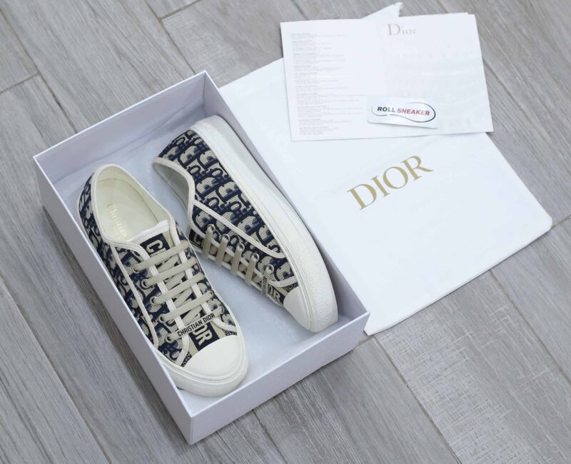 WALK’N’DIOR SNEAKER Deep Blue Dior Oblique Embroidered Cotton