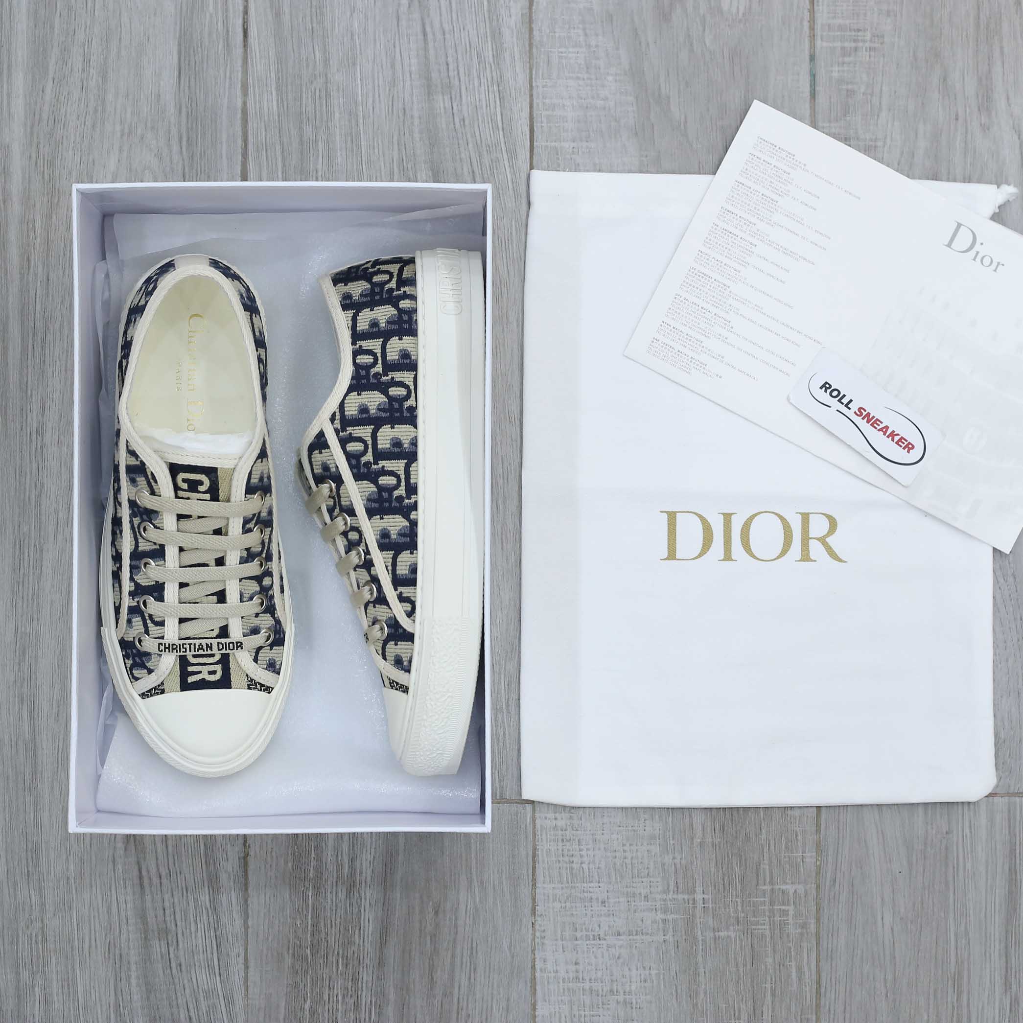 WALK’N’DIOR SNEAKER Deep Blue Dior Oblique Embroidered Cotton