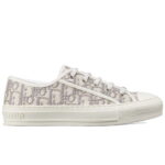 Giày WALK'N'DIOR SNEAKER Gray Stone Dior Oblique Embroidered Cotton
