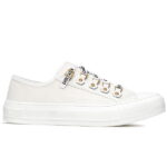 Giày WALK'N'DIOR SNEAKER White Cotton Canvas