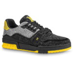 Giày Louis Vuitton Lv Trainer #54 Signature Yellow Black Crystal