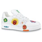 Giày Louis Vuitton x Yayoi Kusama Trainer White Print Best Quality