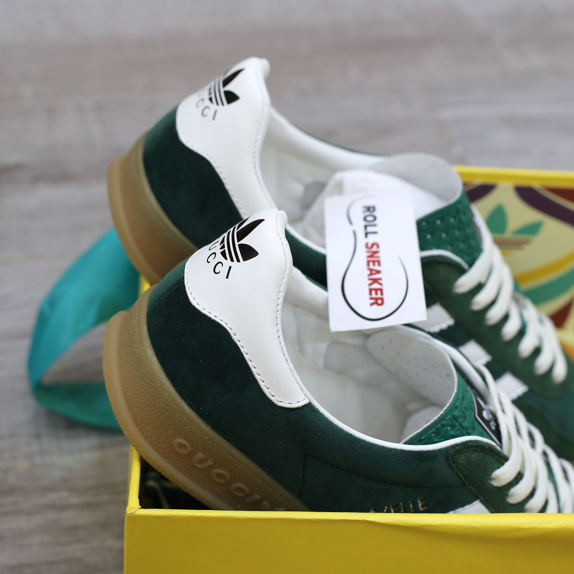 Adidas x Gucci Gazelle ‘Green White’ Like Auth