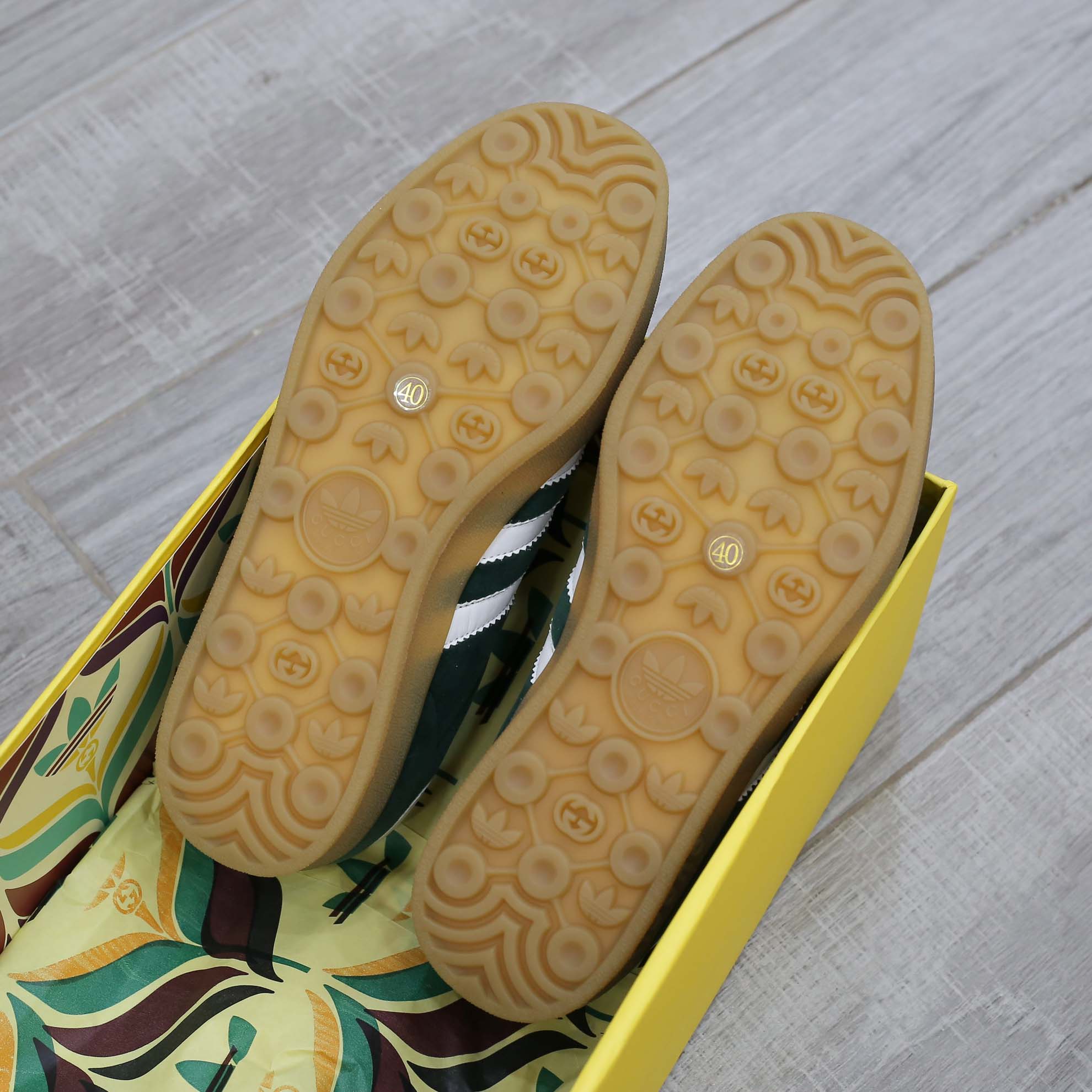 Adidas x Gucci Gazelle ‘Green White’ Like Auth