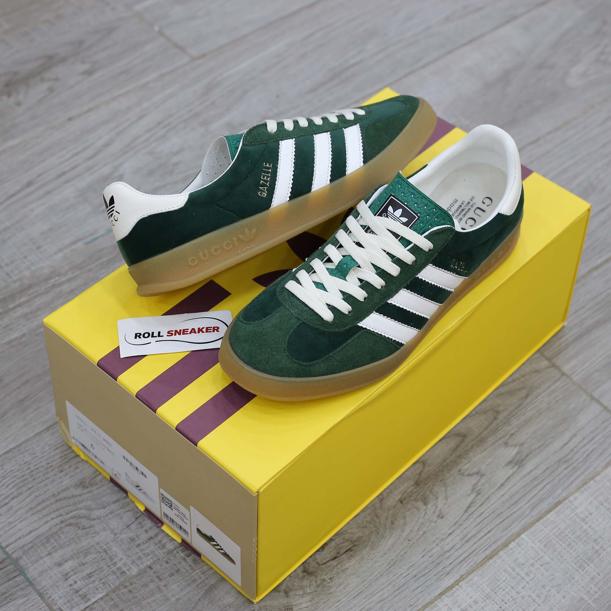 Adidas x Gucci Gazelle ‘Green White’ Like Auth