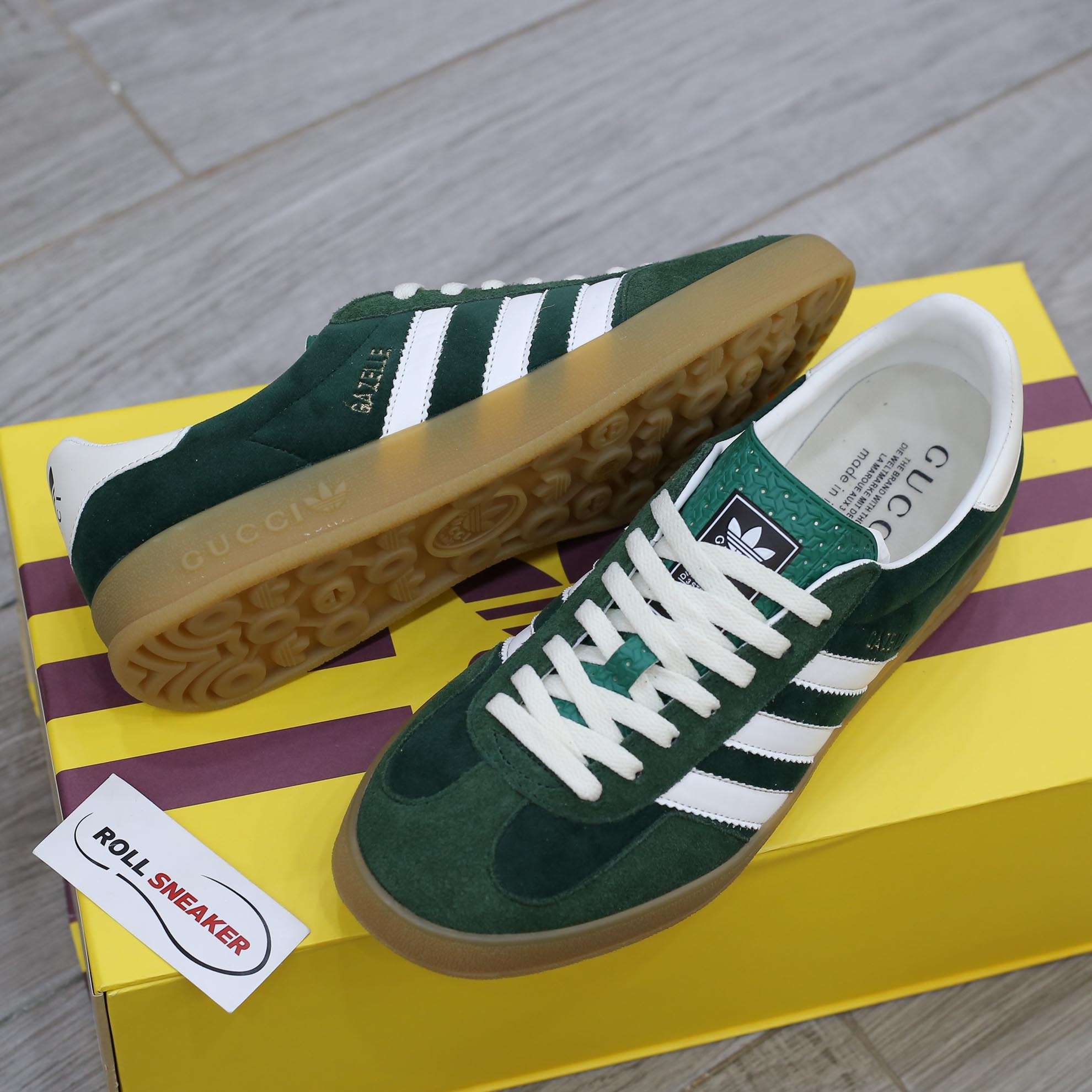 Adidas x Gucci Gazelle ‘Green White’ Like Auth