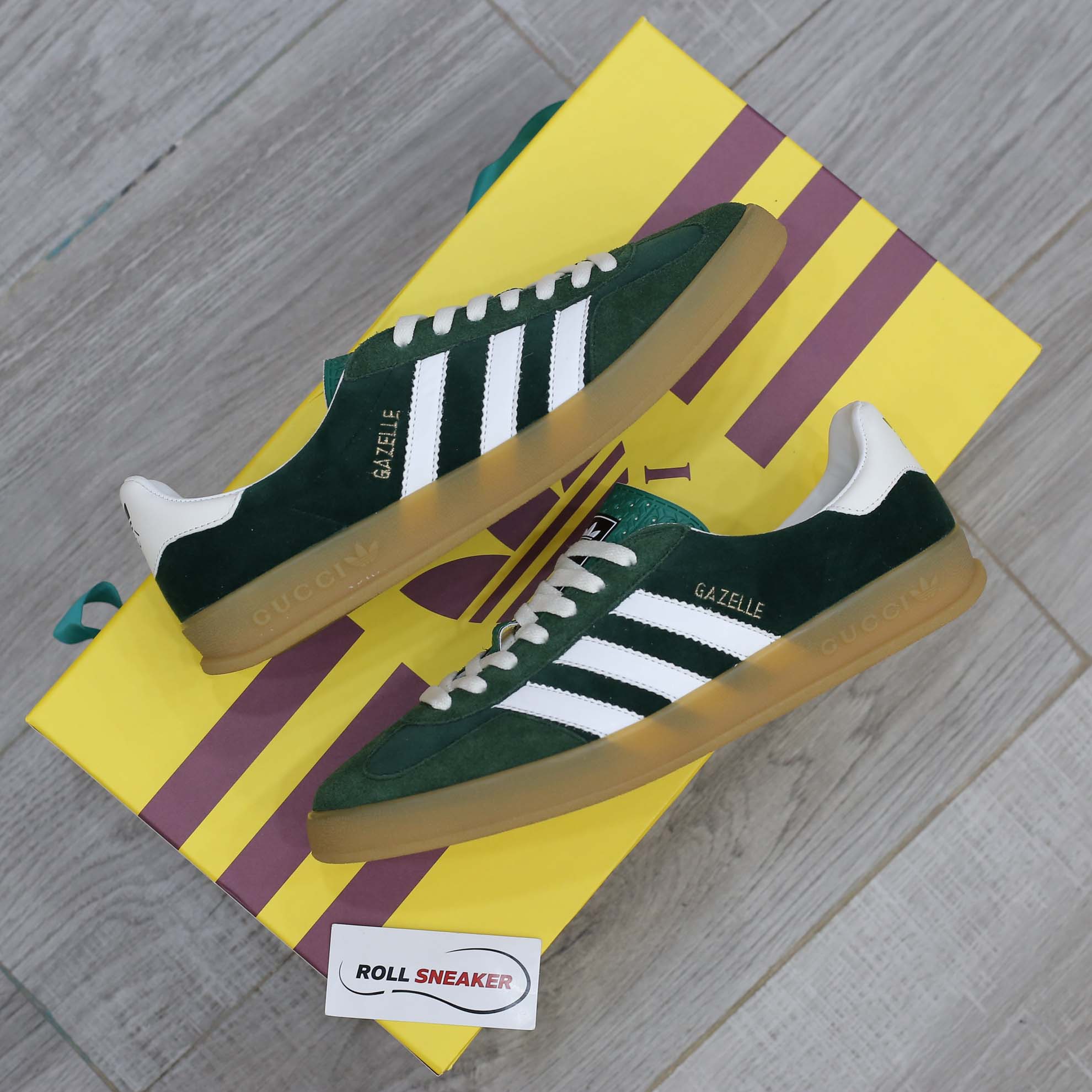 Adidas x Gucci Gazelle ‘Green White’ Like Auth