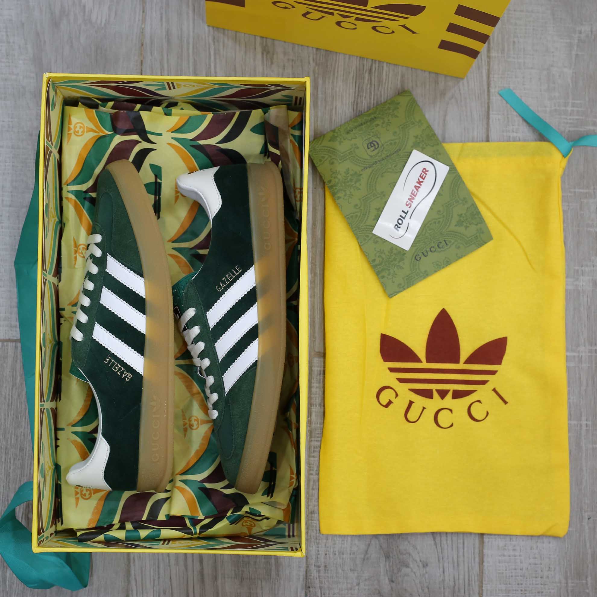 Adidas x Gucci Gazelle ‘Green White’ Like Auth