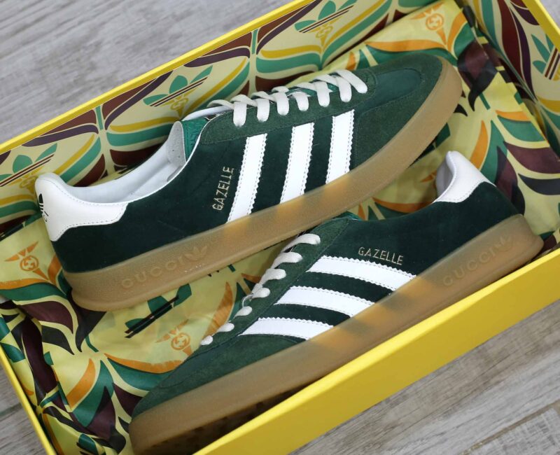 Adidas x Gucci Gazelle ‘Green White’ Like Auth