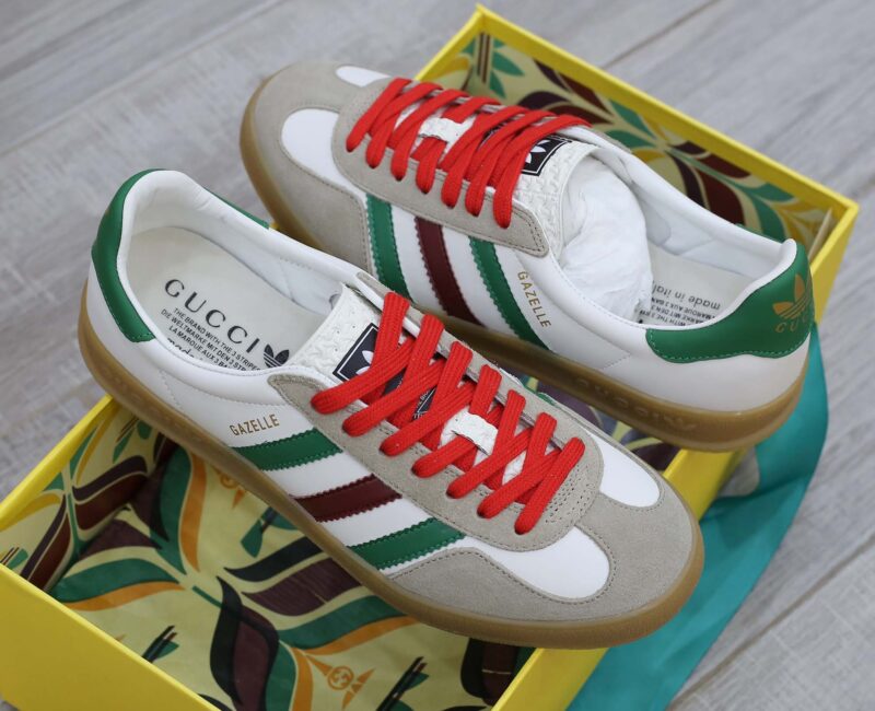 Adidas x Gucci Gazelle White Green Red Men’s Like Auth