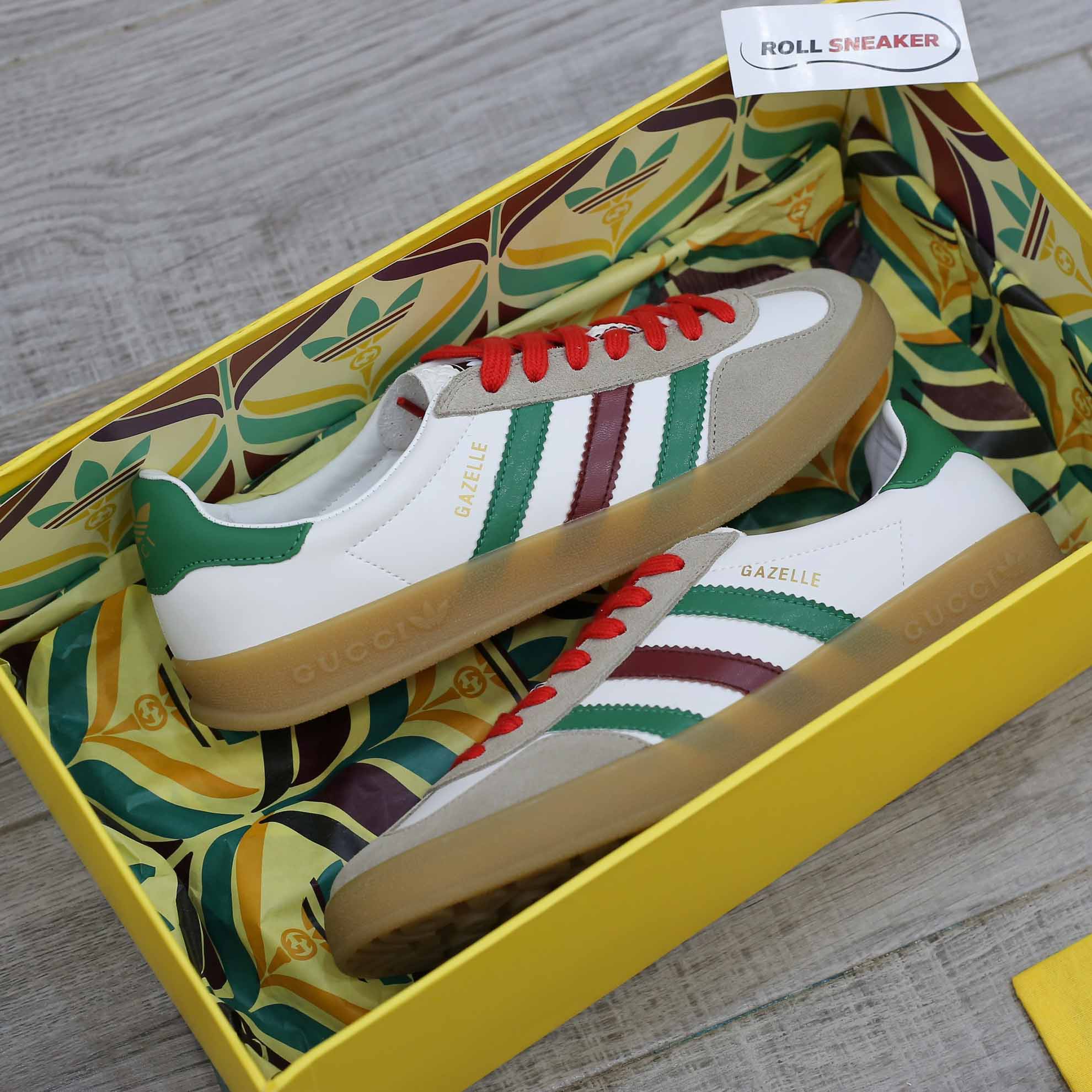 Adidas x Gucci Gazelle White Green Red Men’s Like Auth
