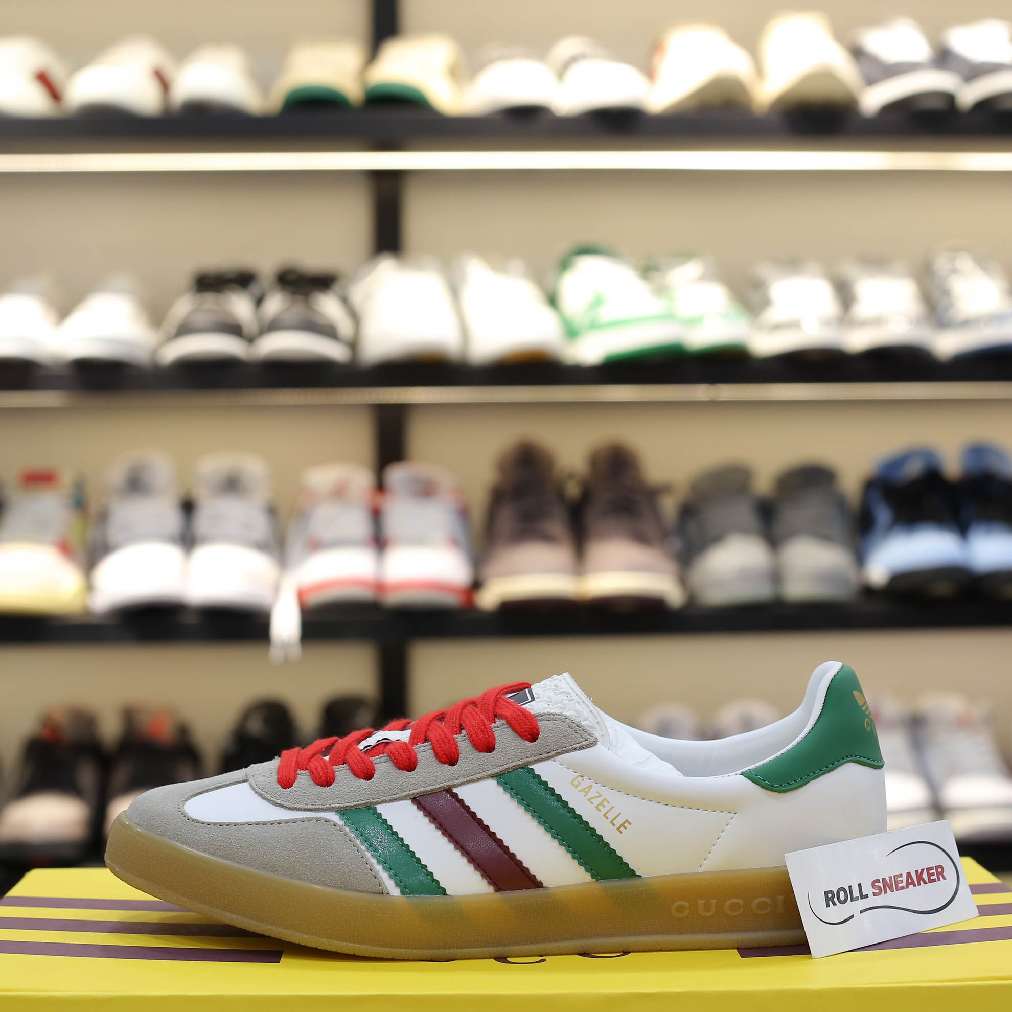 Adidas x Gucci Gazelle White Green Red Men’s Like Auth