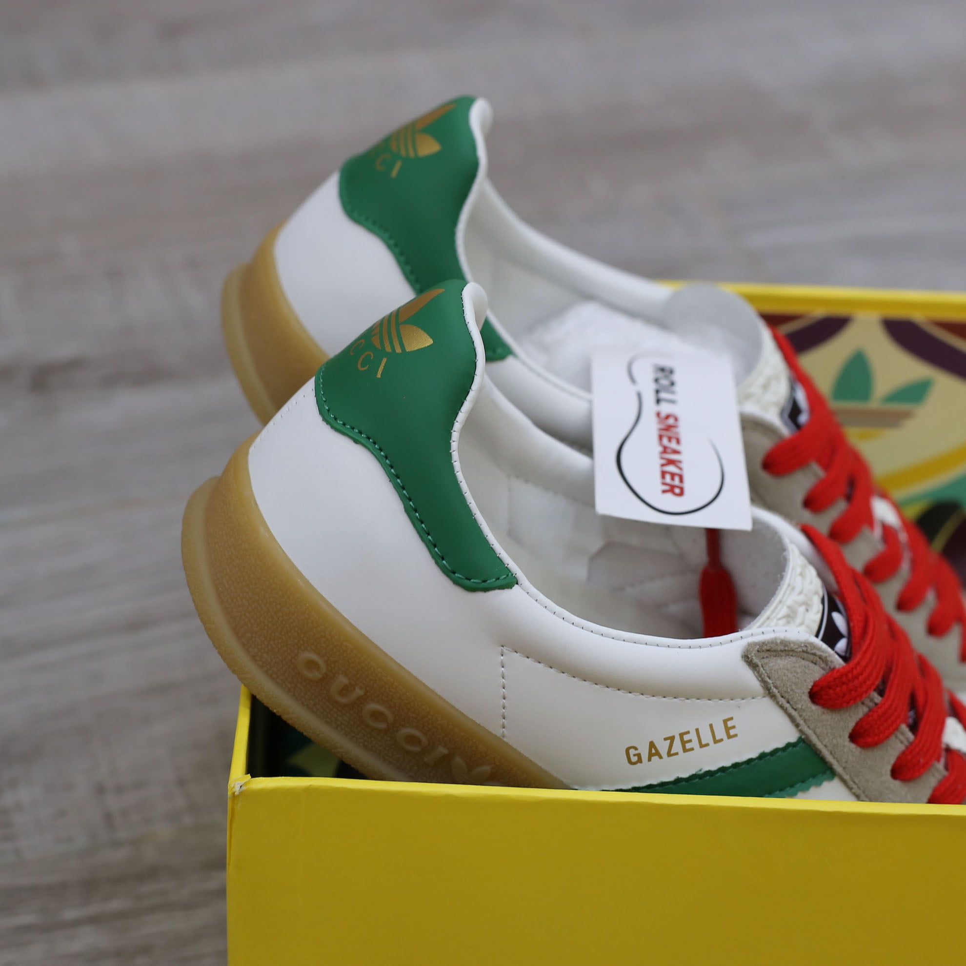 Adidas x Gucci Gazelle White Green Red Men’s Like Auth