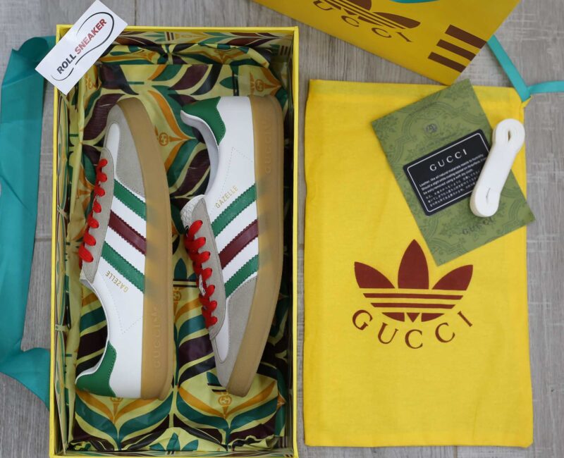 Adidas x Gucci Gazelle White Green Red Men’s Like Auth