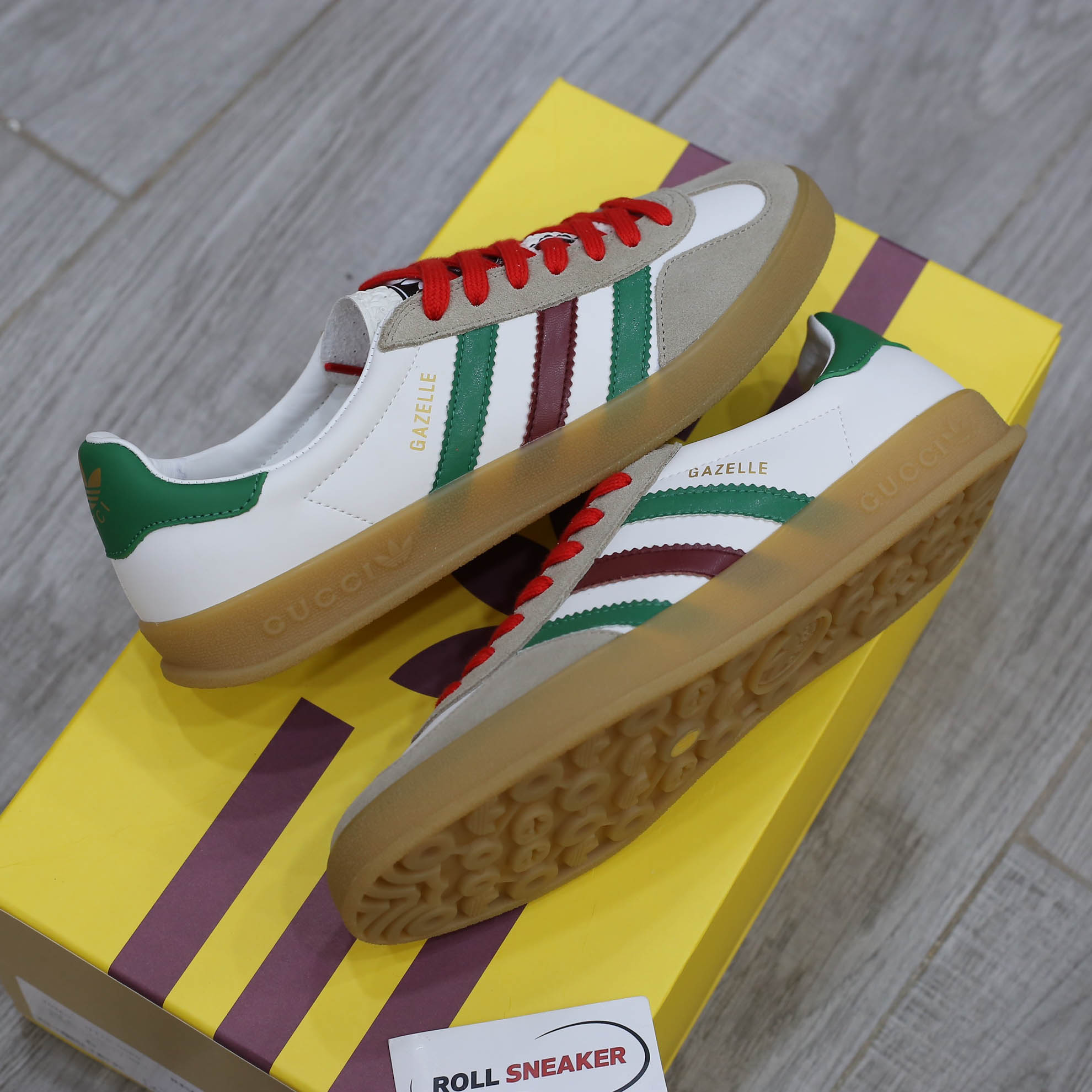 Adidas x Gucci Gazelle White Green Red Men’s Like Auth