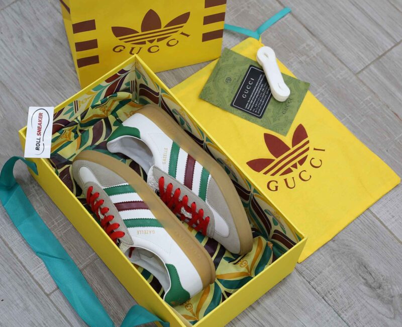 Adidas x Gucci Gazelle White Green Red Men’s Like Auth