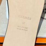 Dép Hermes Nam Canvas Bicolor Nâu Best Quality