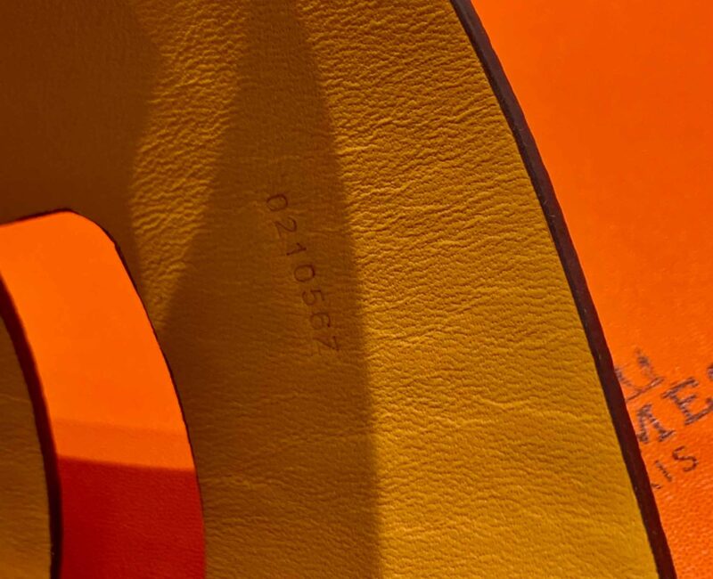 Dép Hermes Nam da Epsom (Sần) Navy Lót Xanh Mint Best Quality