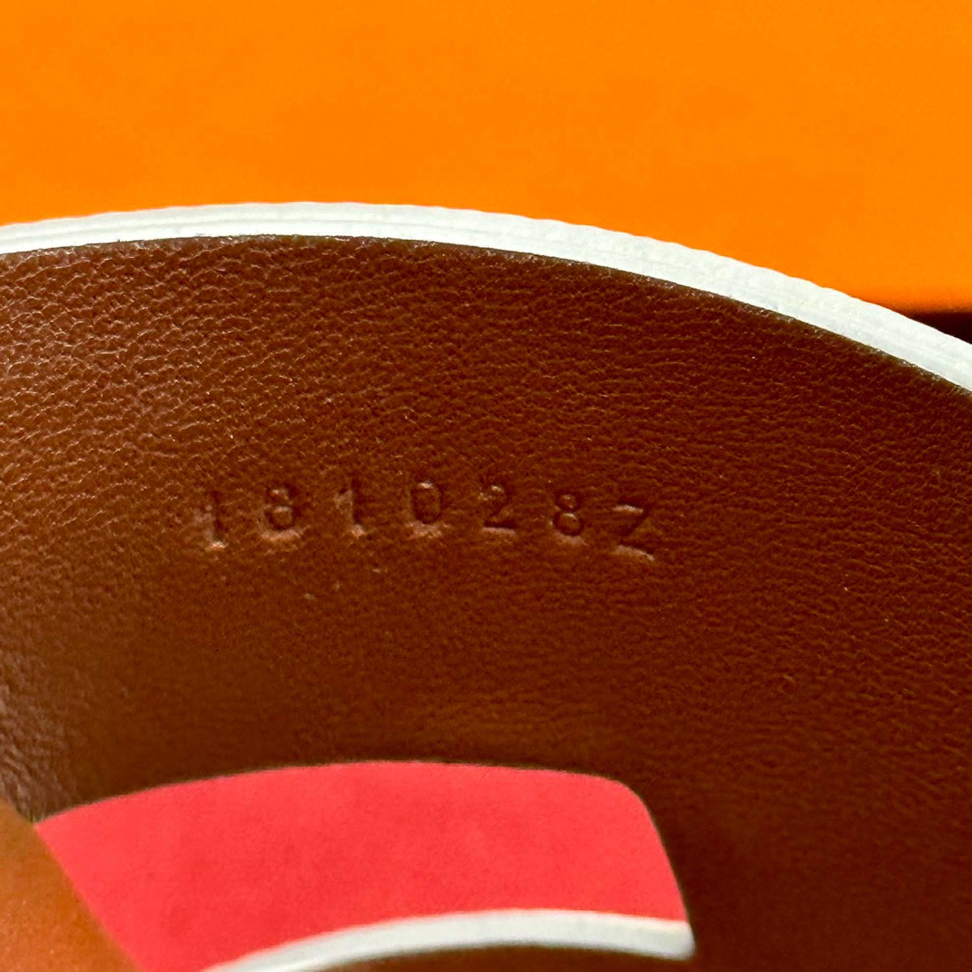 Dép Hermes Nam da Epsom (Sần) Xám Lót Nâu Best Quality