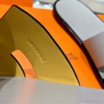 Dép Hermes Nam Da Trơn Bicolor Xám Đen Best Quality