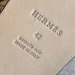 Dép Hermes Nam Da Trơn Đen lót Đỏ Cam Best Quality