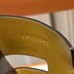 Dép Hermes Nam Full Đen Da Epsom (Sần) Best Quality