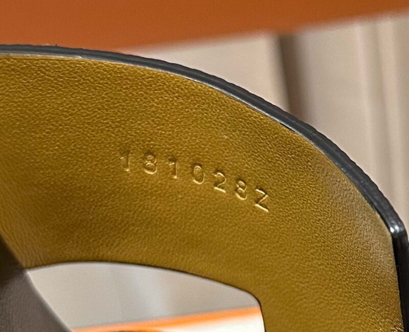 Dép Hermes Nam Full Đen Da Epsom (Sần) Best Quality