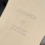 Dép Hermes Nam Full Đen Da Epsom (Sần) Best Quality