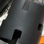 Dép Hermes Nam Full Đen Da Epsom (Sần) Best Quality