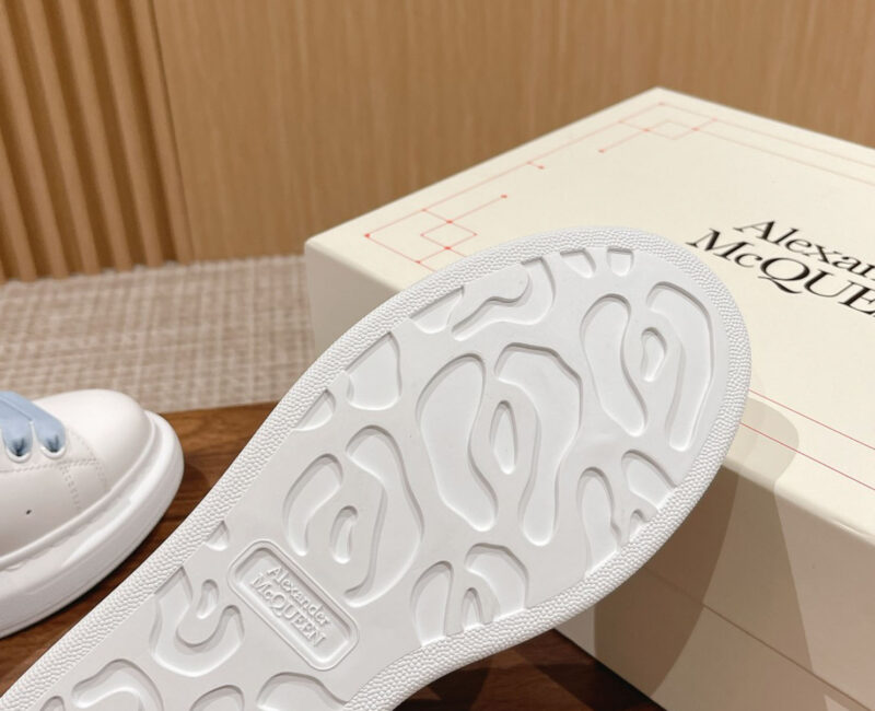 Giày Alexander Mcqueen Gót Blue Baby Bóng Like Auth