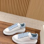 Giày Alexander Mcqueen Gót Blue Baby Bóng Like Auth