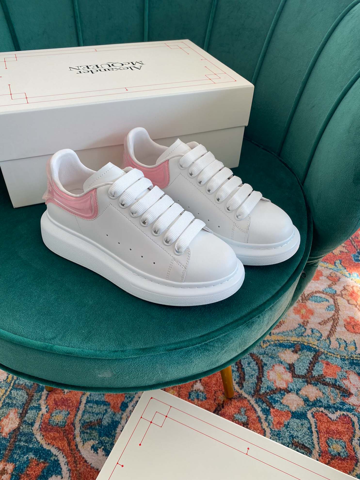 Giày Alexander Mcqueen Gót Hồng Trong