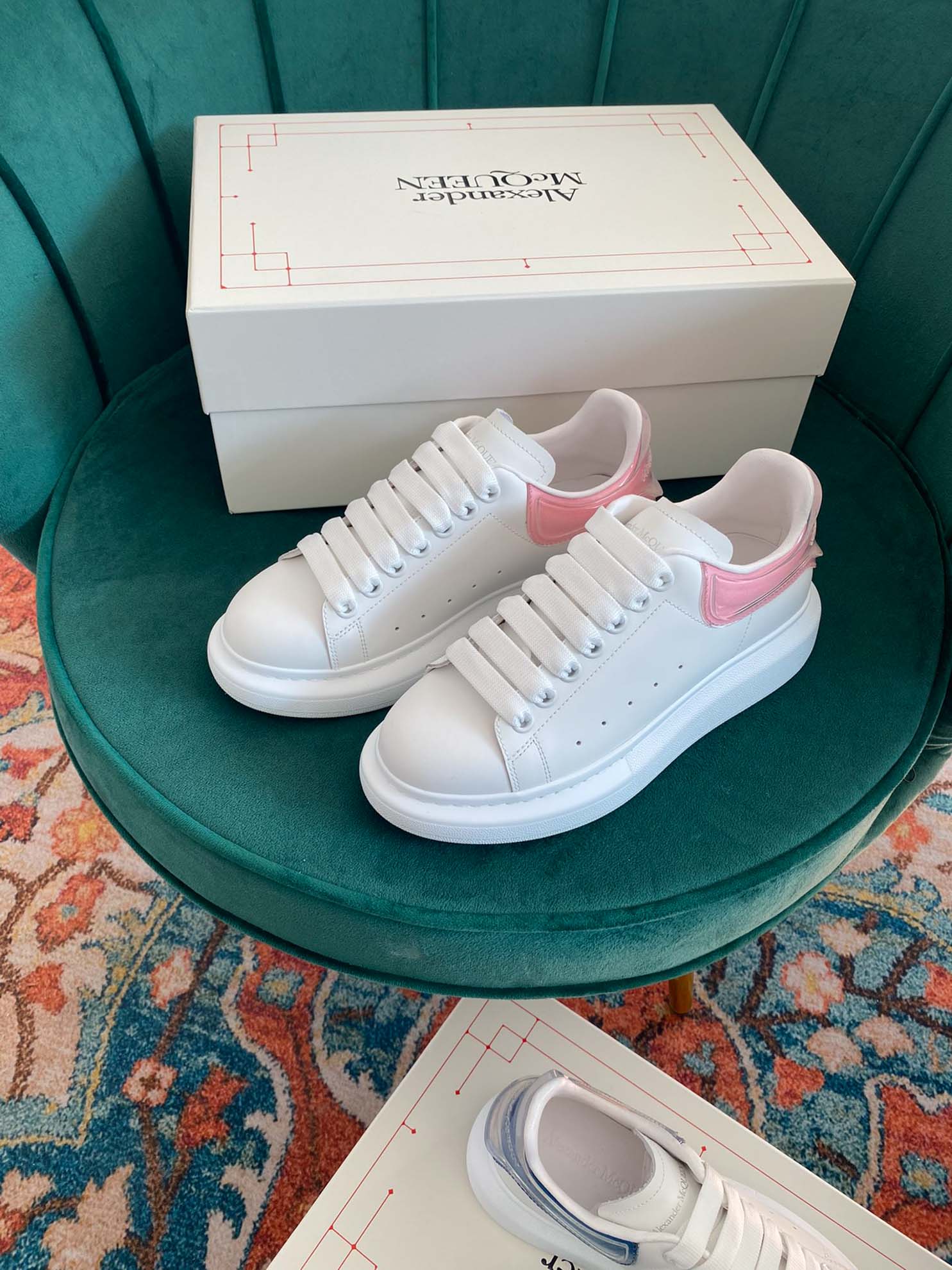 Giày Alexander Mcqueen Gót Hồng Trong