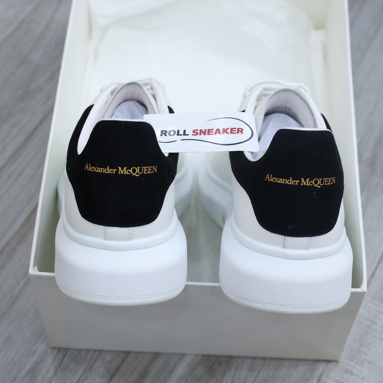 Giày Alexander Mcqueen gót Nhung Đen Best Quality