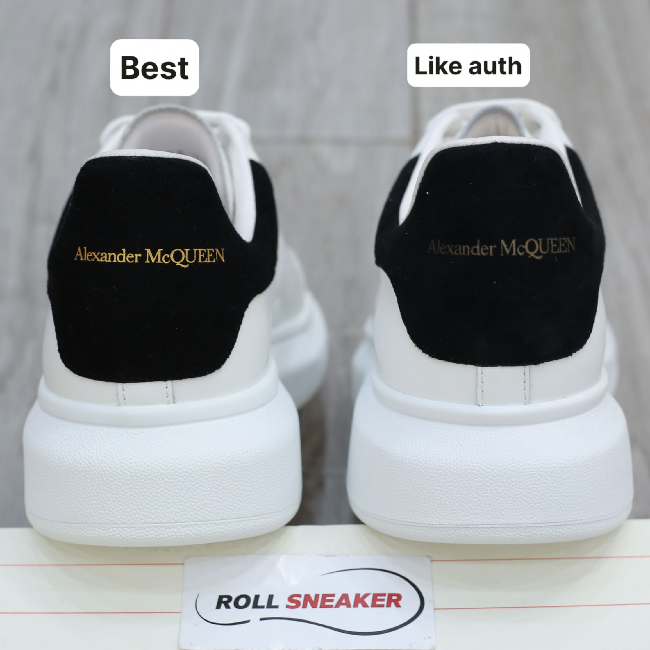 Giày Alexander Mcqueen gót Nhung Đen Best Quality