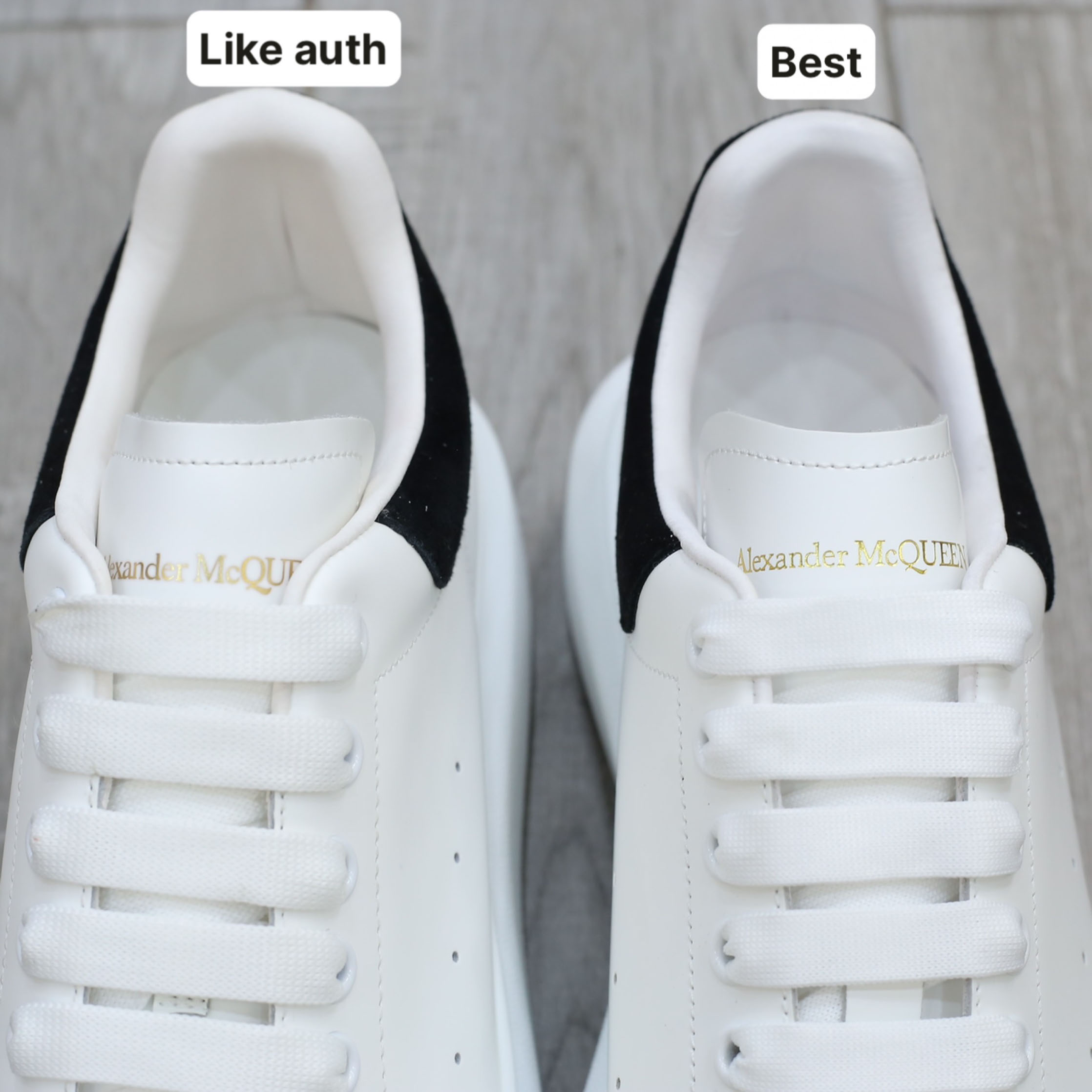 Giày Alexander Mcqueen gót Nhung Đen Best Quality