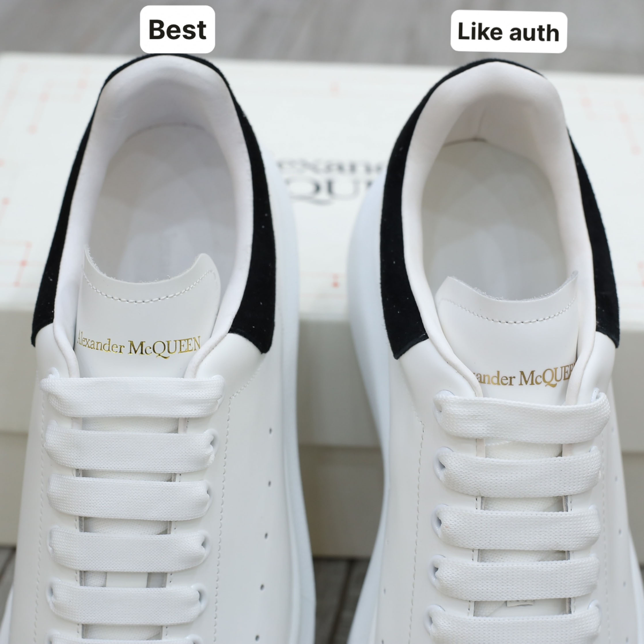 Giày Alexander Mcqueen gót Nhung Đen Best Quality