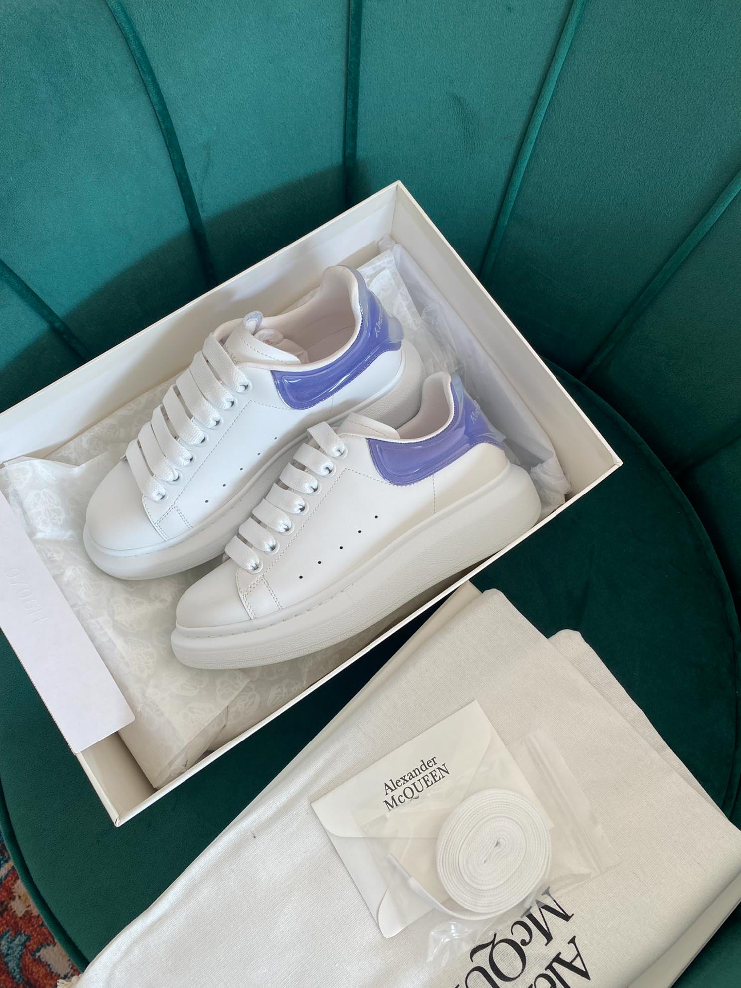 Giày Alexander Mcqueen Gót Tím Trong Like Auth