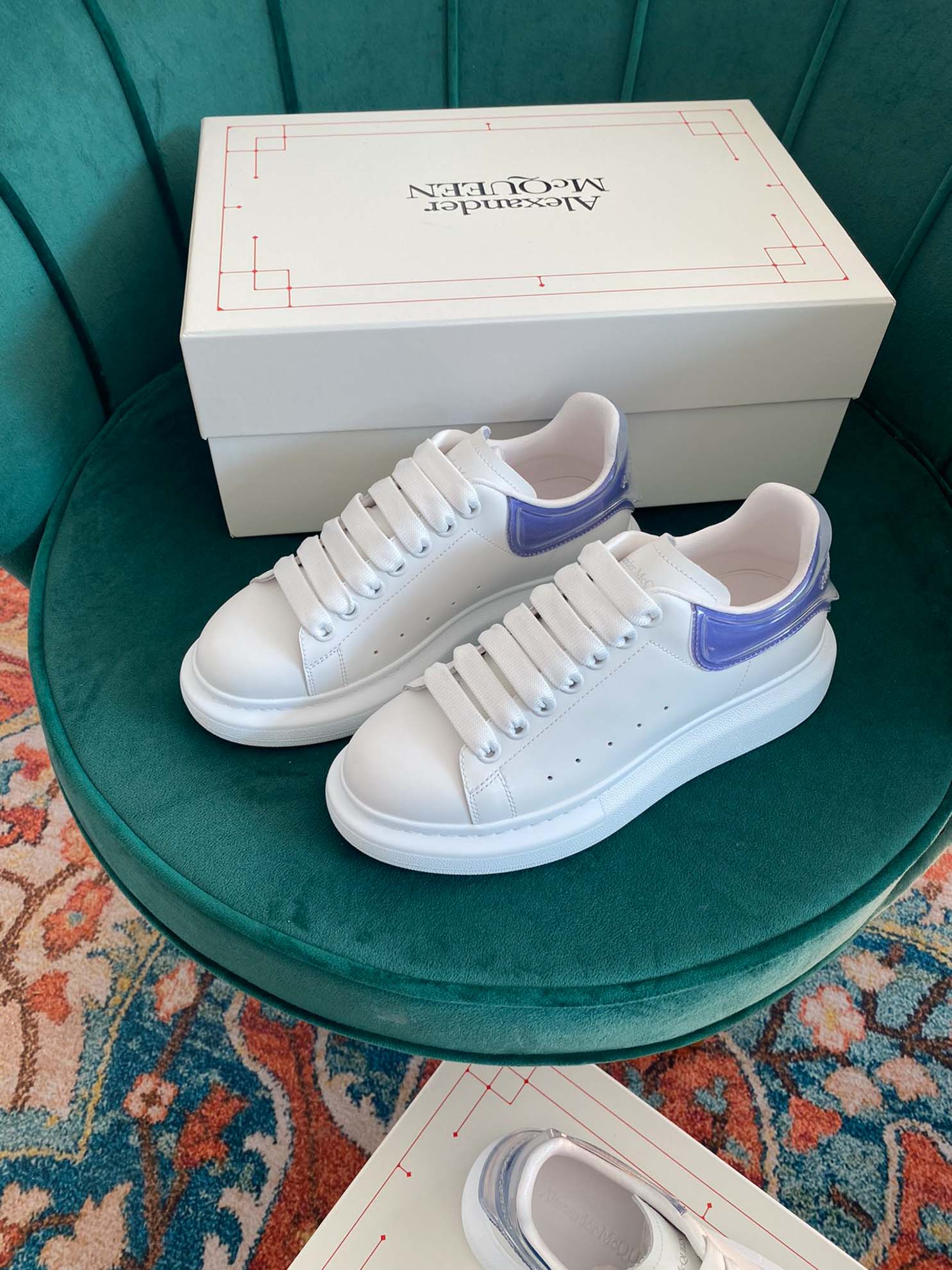 Giày Alexander Mcqueen Gót Tím Trong Like Auth
