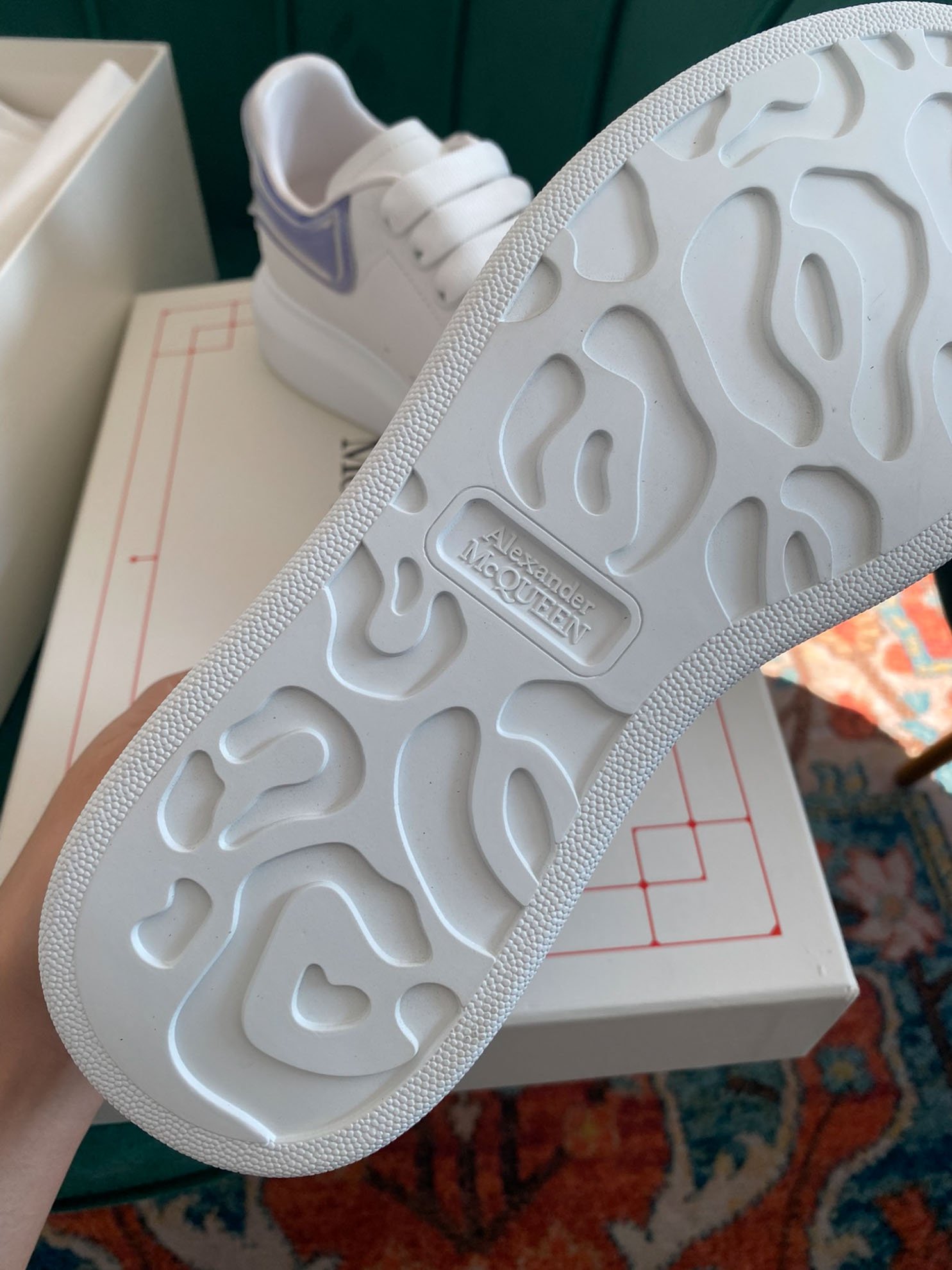 Giày Alexander Mcqueen Gót Tím Trong Like Auth