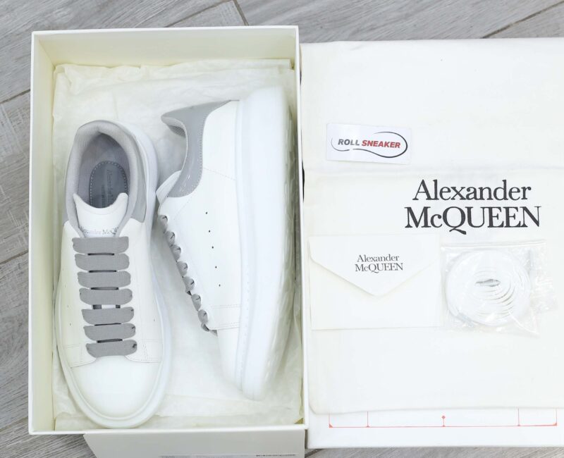 Giày Alexander Mcqueen Gót Xám Bóng Like Auth