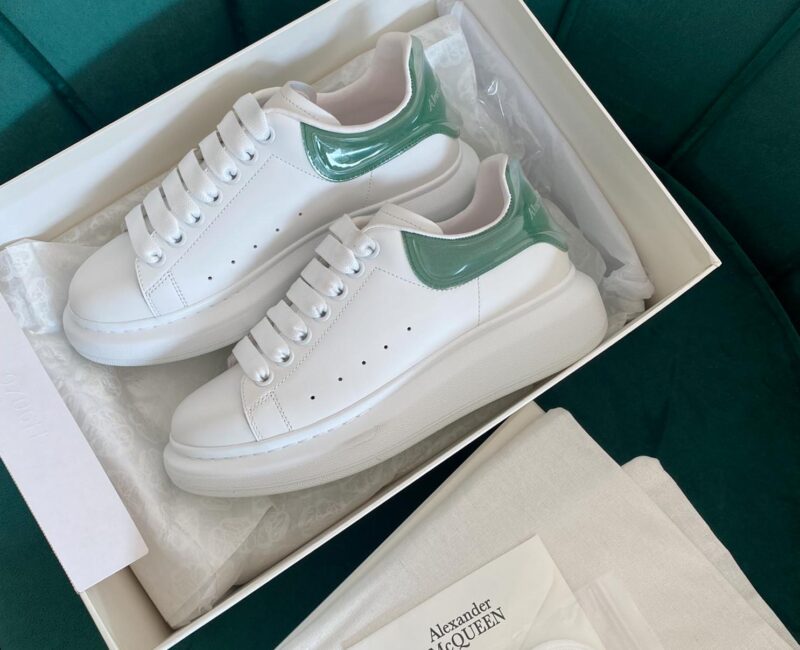 Giày Alexander Mcqueen Gót Xanh Lá Trong