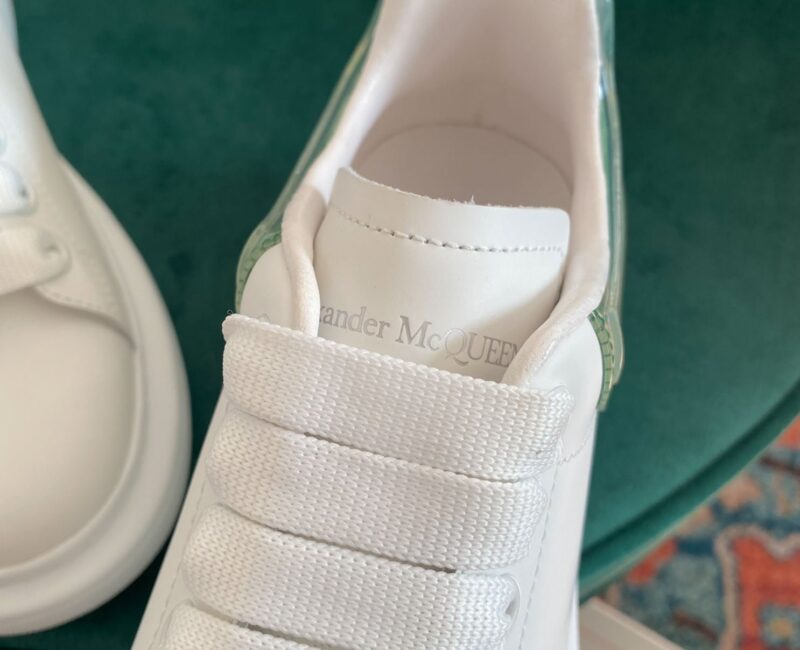 Giày Alexander Mcqueen Gót Xanh Lá Trong