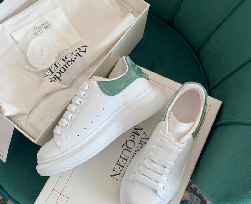 Giày Alexander Mcqueen Gót Xanh Lá Trong