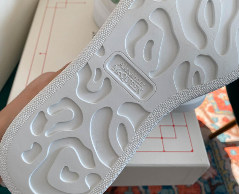 Giày Alexander Mcqueen Gót Xanh Lá Trong