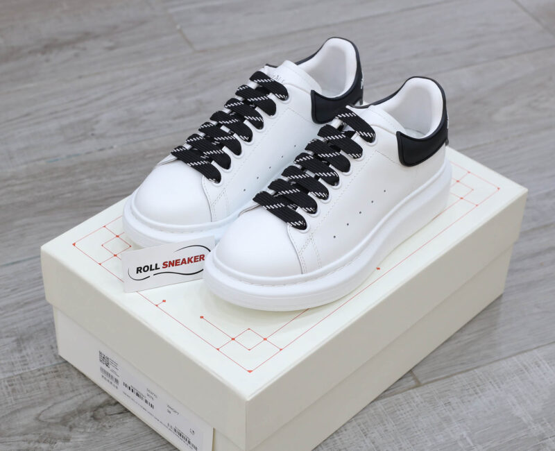 Giày Alexander Mcqueen Trắng Gót Chữ Trắng Nổi Like Auth