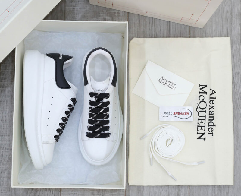 Giày Alexander Mcqueen Trắng Gót Chữ Trắng Nổi Like Auth