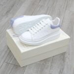 Giày Alexander Mcqueen Trắng Gót Da Blue Baby
