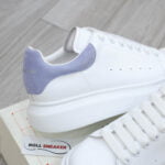 Giày Alexander Mcqueen Trắng Gót Da Blue Baby