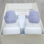 Giày Alexander Mcqueen Trắng Gót Da Blue Baby